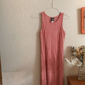 Vintage Red Picnic Plaid Midi Sumner Dress